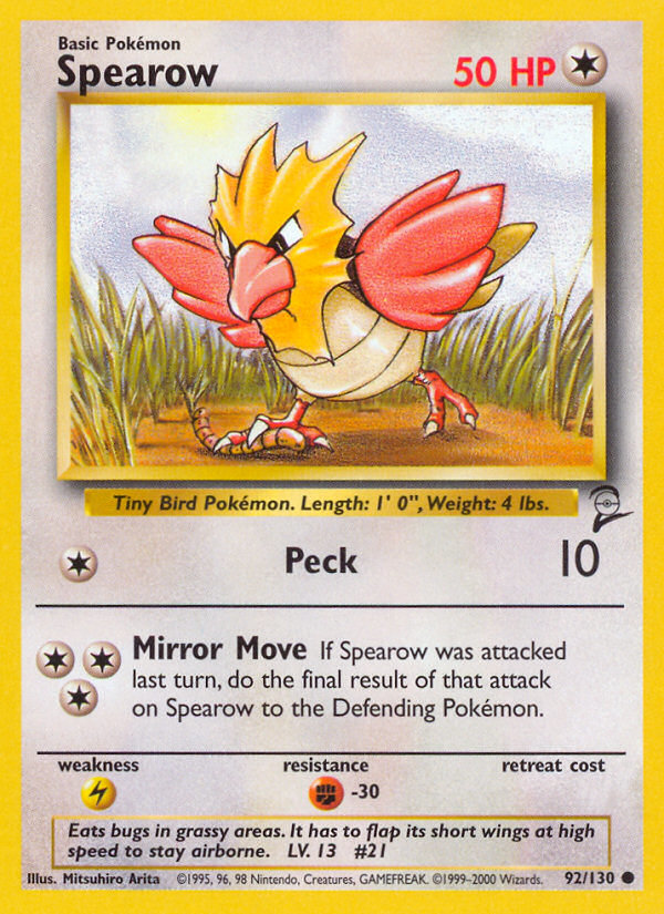 Spearow (92/130) [Base Set 2] | Golgari Games