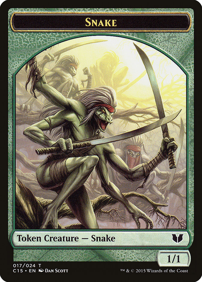 Snake (017/024) [Commander 2015 Tokens] | Golgari Games