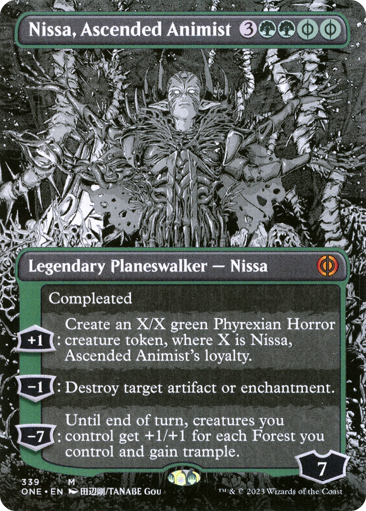 Nissa, Ascended Animist (Borderless Manga) [Phyrexia: All Will Be One] | Local Legends