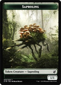 Saproling // Morph Double-sided Token [Commander 2019 Tokens] | Golgari Games