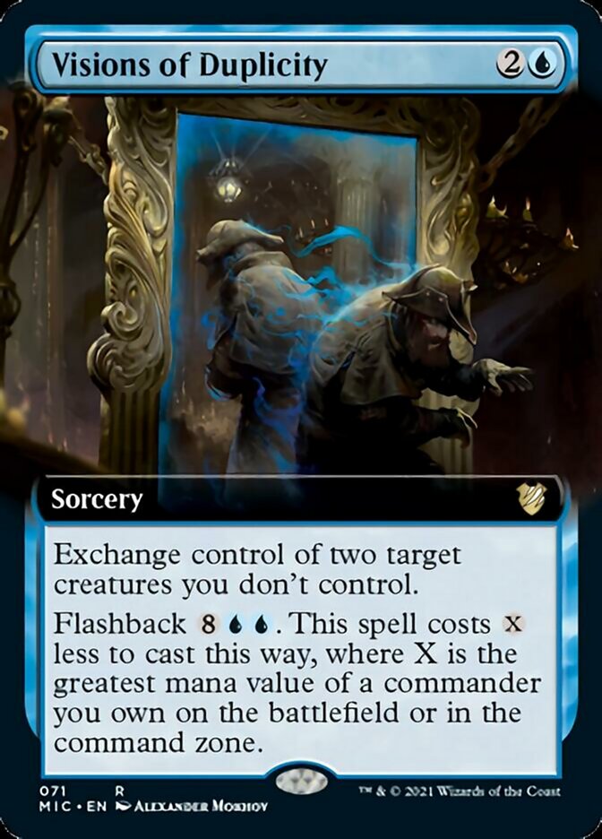 Visions of Duplicity (Extended Art) [Innistrad: Midnight Hunt Commander] | Golgari Games