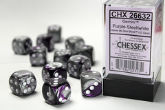 Chessex 16mm D6 Dice Block - 12 Dice Set -Gemini | Golgari Games