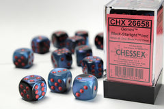 Chessex 16mm D6 Dice Block - 12 Dice Set -Gemini | Golgari Games