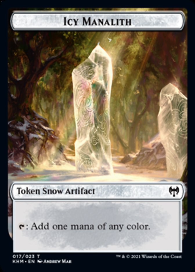 Icy Manalith Token [Kaldheim Tokens] | Local Legends