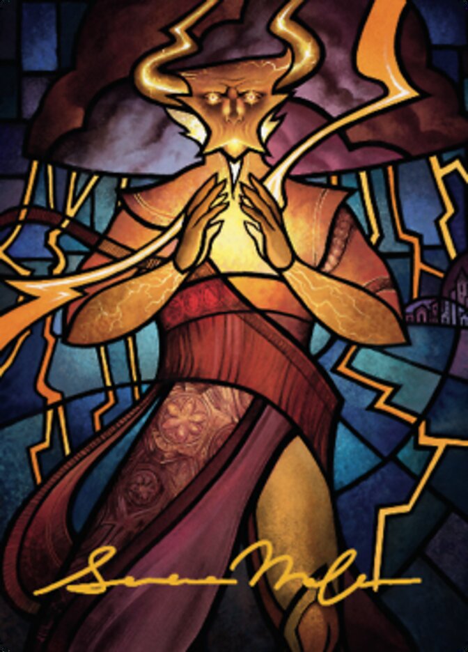 Najal, the Storm Runner Art Card (Gold-Stamped Signature) [Dominaria United Art Series] | Local Legends