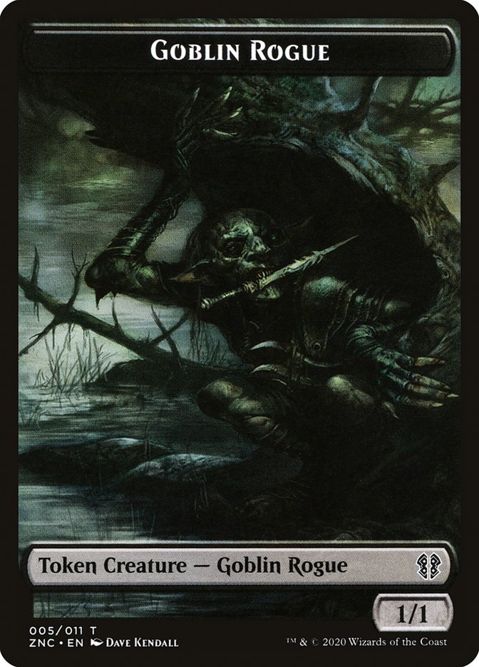 Faerie Rogue // Goblin Rogue Double-sided Token [Zendikar Rising Commander Tokens] | Golgari Games