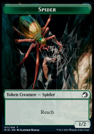 Spirit // Spider Double-sided Token [Innistrad: Midnight Hunt Tokens] | Golgari Games