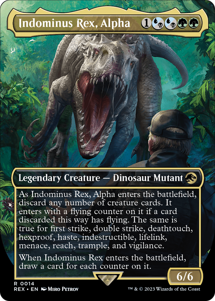 Indominus Rex, Alpha (Borderless) [Jurassic World Collection] | Golgari Games