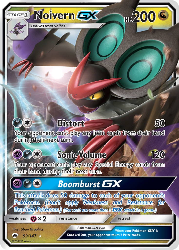 Noivern GX (99/147) [Sun & Moon: Burning Shadows] | Golgari Games