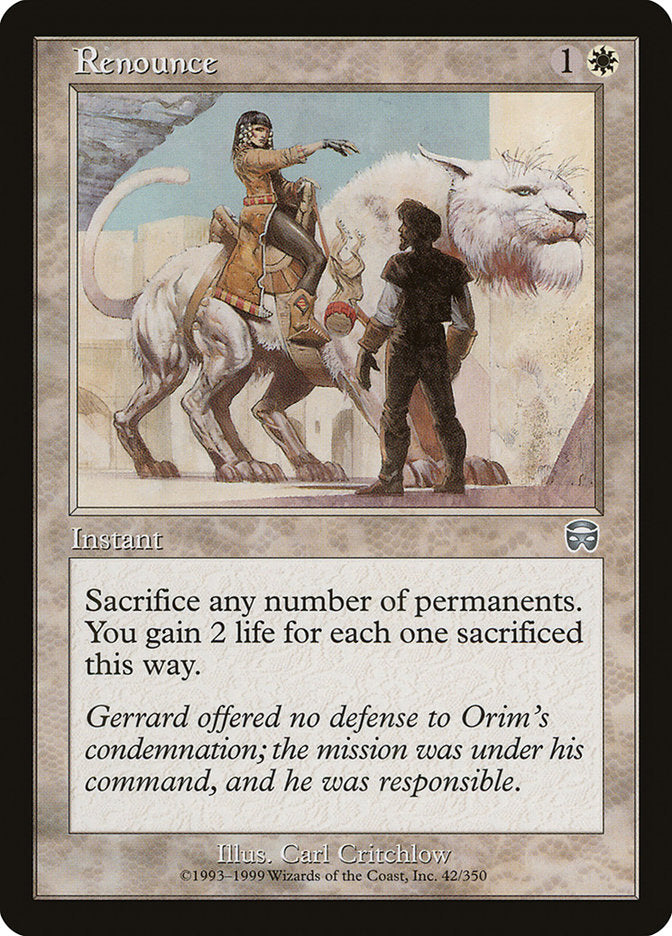 Renounce [Mercadian Masques] | Local Legends