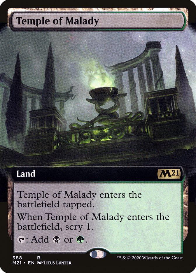 Temple of Malady (Extended Art) [Core Set 2021] | Local Legends