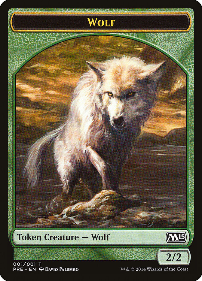 Wolf Token [Magic 2015 Prerelease Promos] | Golgari Games