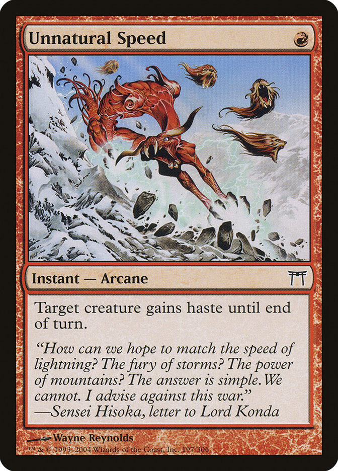 Unnatural Speed [Champions of Kamigawa] | Local Legends