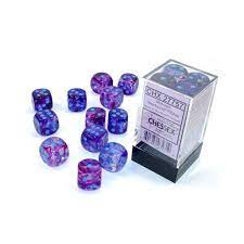 Chessex 16mm D6 Dice Block - 12 Dice Set - Nebula | Golgari Games