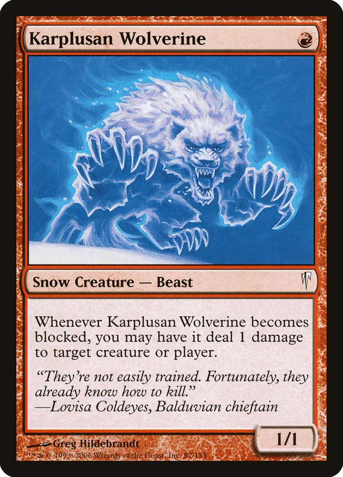 Karplusan Wolverine [Coldsnap] | Golgari Games