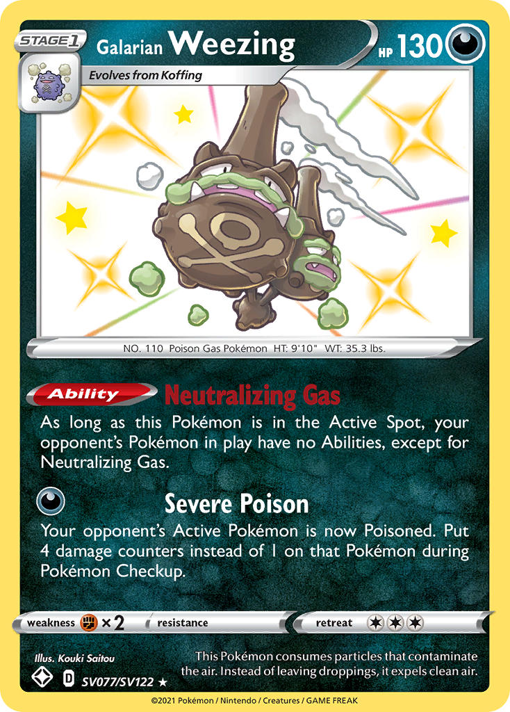 Galarian Weezing (SV077/SV122) [Sword & Shield: Shining Fates] | Local Legends