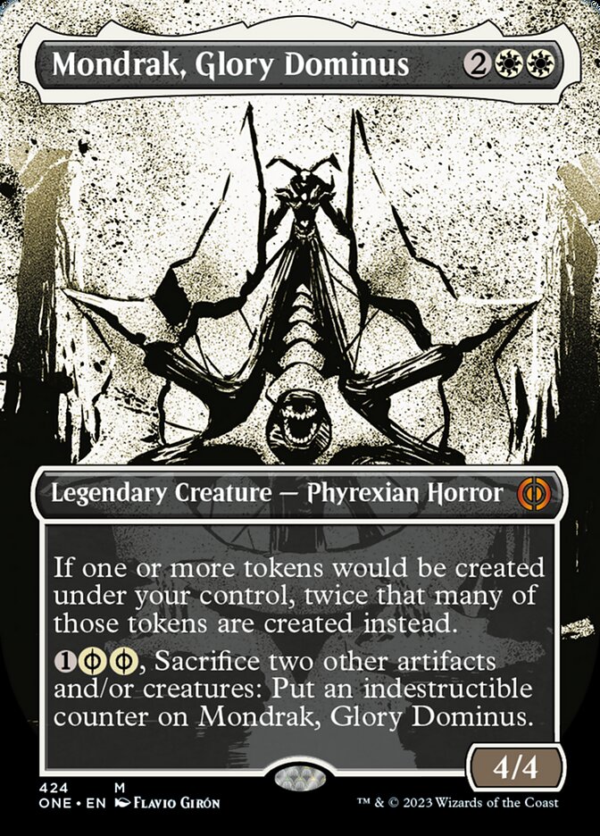 Mondrak, Glory Dominus (Borderless Ichor Step-and-Compleat Foil) [Phyrexia: All Will Be One] | Golgari Games