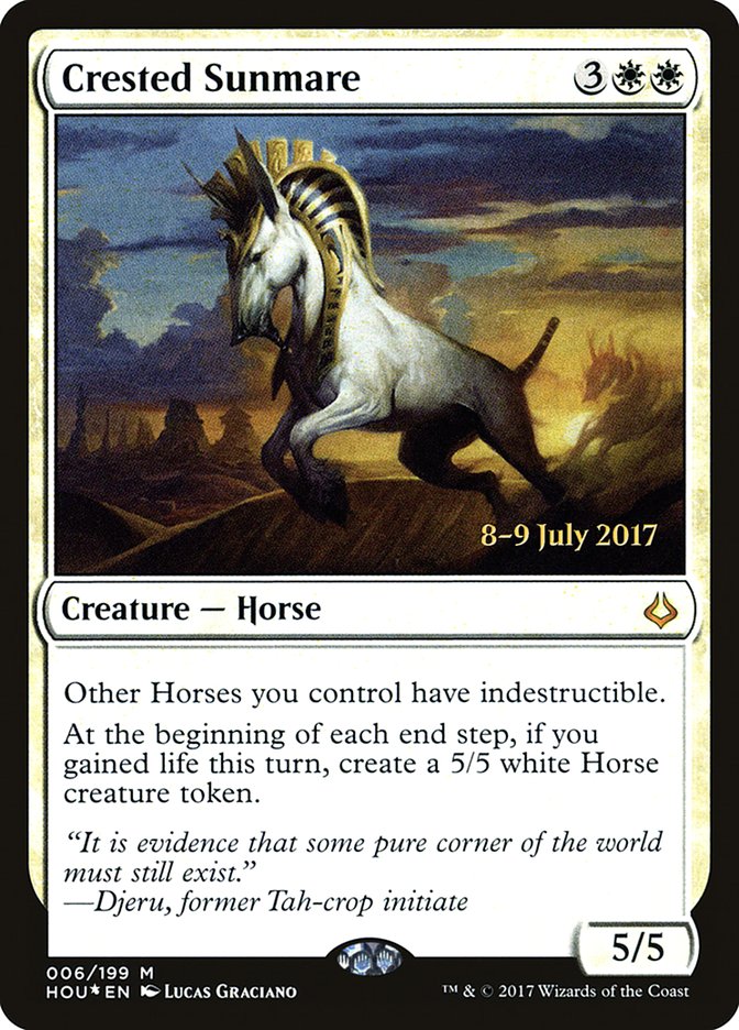 Crested Sunmare [Hour of Devastation Prerelease Promos] | Golgari Games