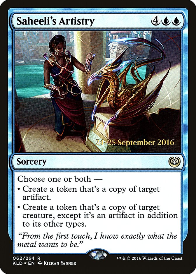 Saheeli's Artistry [Kaladesh Prerelease Promos] | Local Legends