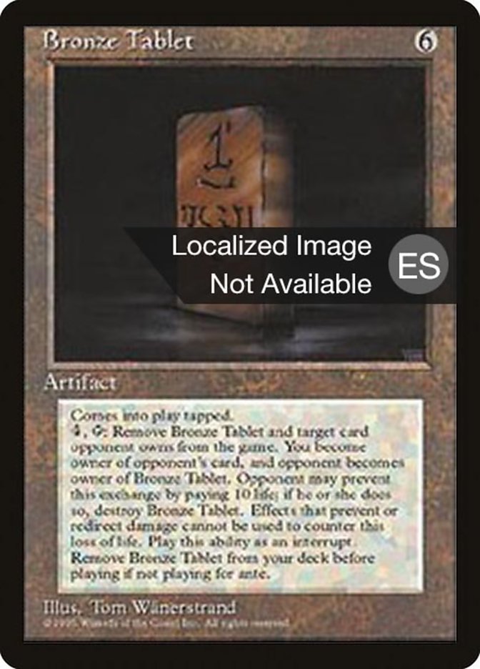 Bronze Tablet [Fourth Edition (Foreign Black Border)] | Golgari Games