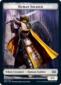 Human Soldier // Tuktuk the Returned Double-sided Token [Double Masters Tokens] | Golgari Games