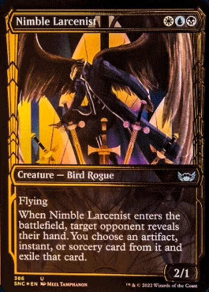 Nimble Larcenist (Showcase Golden Age Gilded Foil) [Streets of New Capenna] | Golgari Games