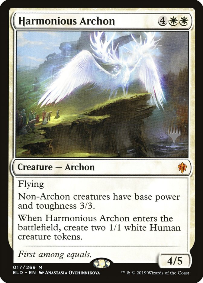 Harmonious Archon (Promo Pack) [Throne of Eldraine Promos] | Local Legends