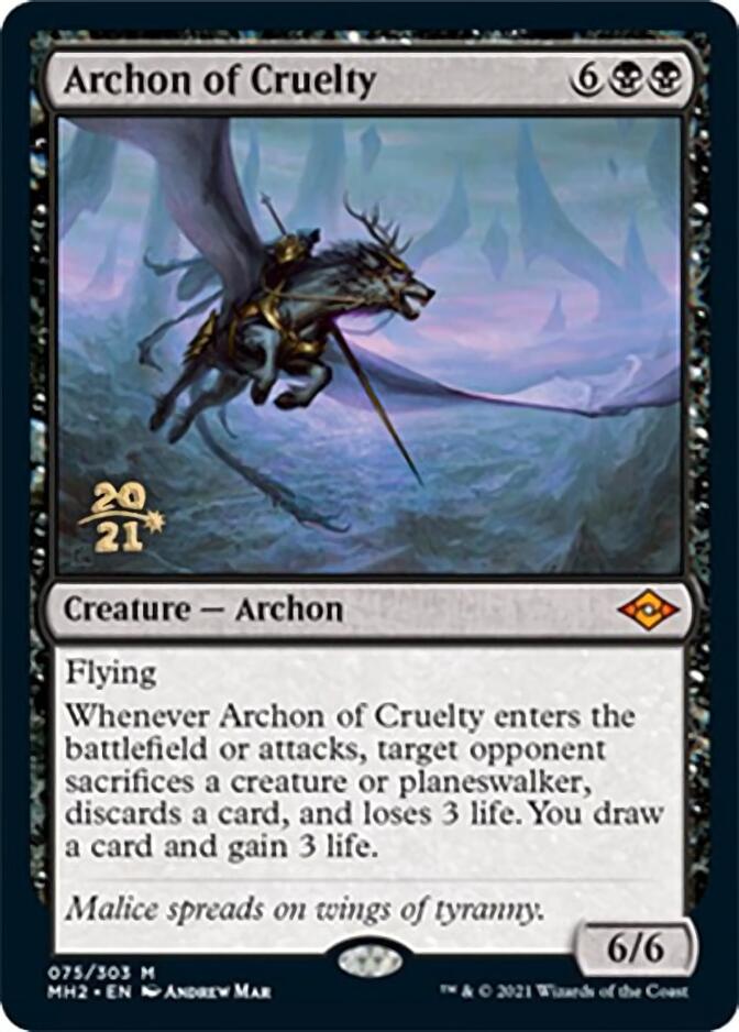 Archon of Cruelty [Modern Horizons 2 Prerelease Promos] | Golgari Games