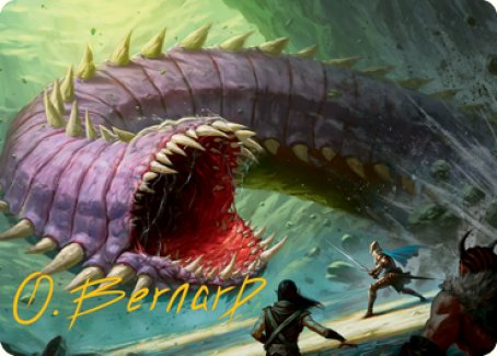 Purple Worm Art Card (Gold-Stamped Signature) [Dungeons & Dragons: Adventures in the Forgotten Realms Art Series] | Local Legends
