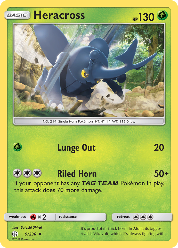 Heracross (9/236) [Sun & Moon: Cosmic Eclipse] | Local Legends