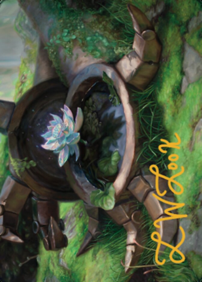 Timeless Lotus Art Card (Gold-Stamped Signature) [Dominaria United Art Series] | Local Legends