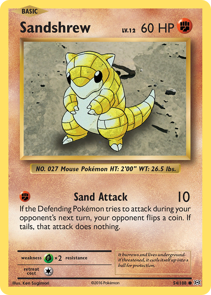 Sandshrew (54/108) [XY: Evolutions] | Golgari Games