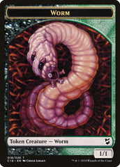 Cat Warrior // Worm Double-sided Token [Commander 2018 Tokens] | Golgari Games