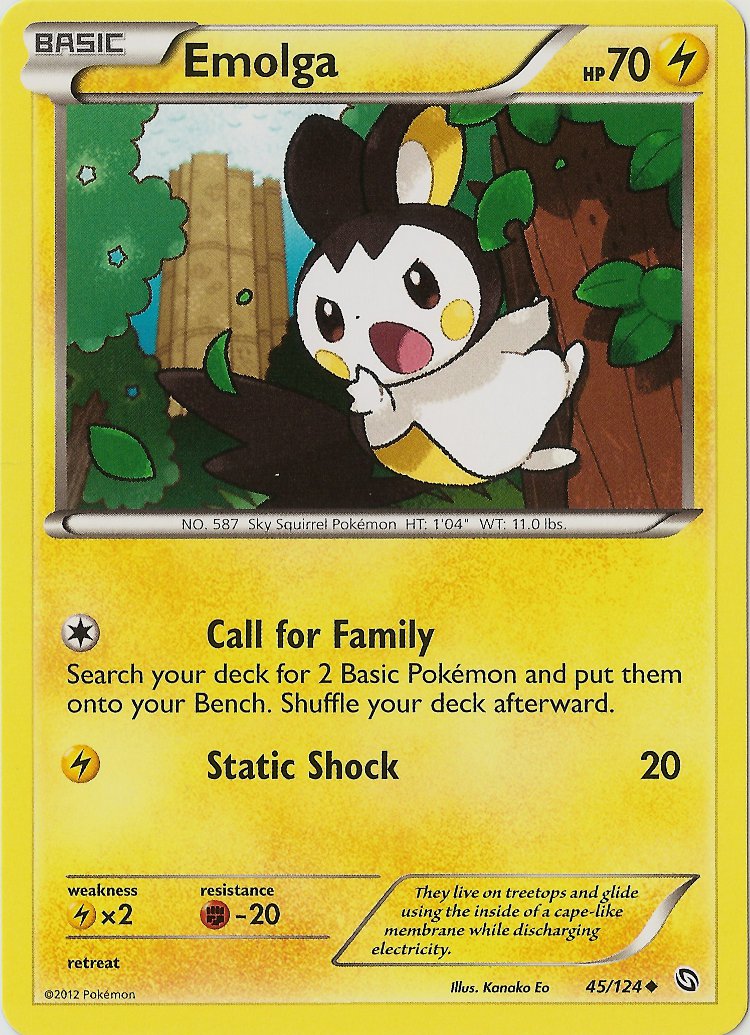 Emolga (45/124) [Black & White: Dragons Exalted] | Golgari Games