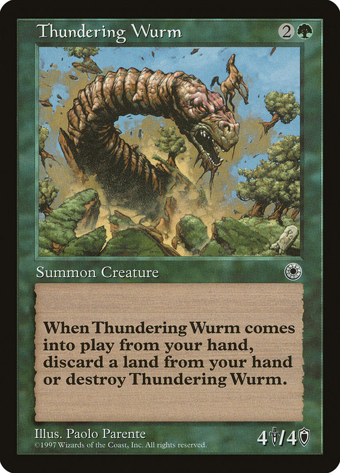 Thundering Wurm [Portal] | Golgari Games