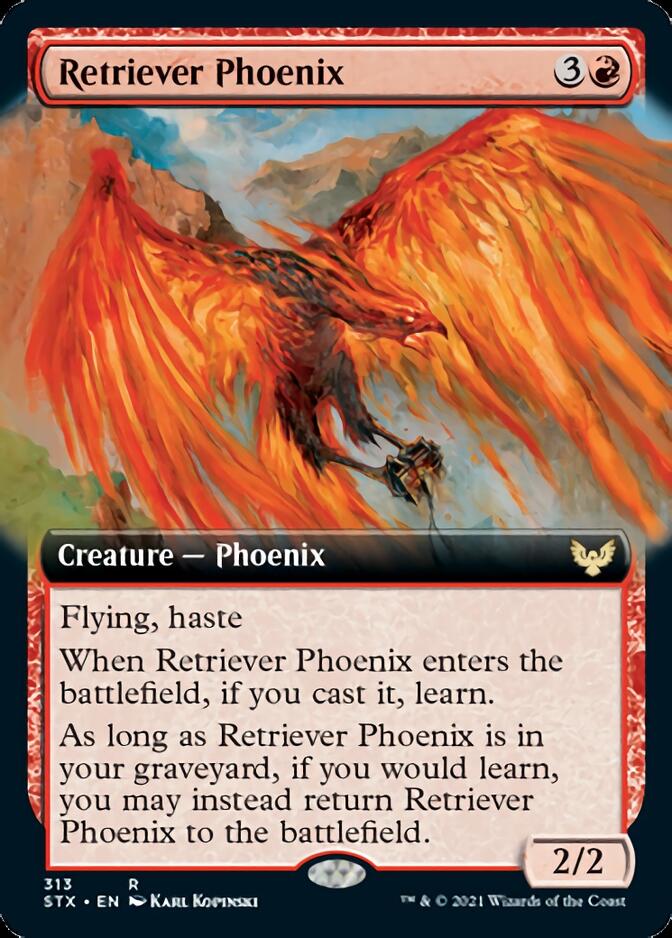 Retriever Phoenix (Extended Art) [Strixhaven: School of Mages] | Golgari Games