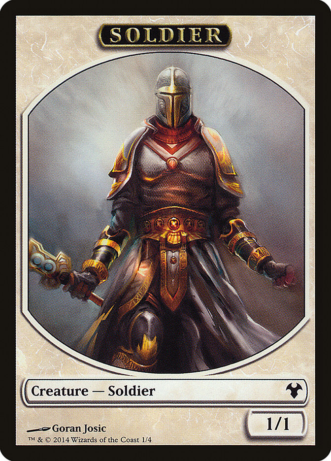 Soldier Token [Modern Event Deck 2014 Tokens] | Golgari Games