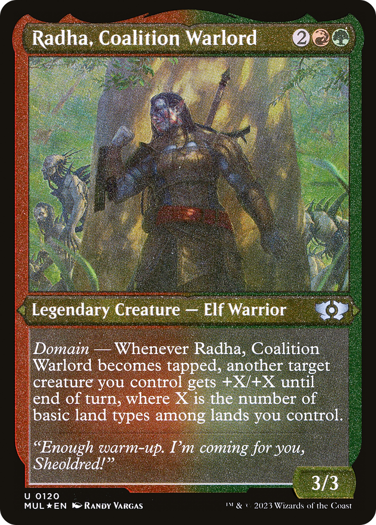 Radha, Coalition Warlord (Foil Etched) [Multiverse Legends] | Golgari Games