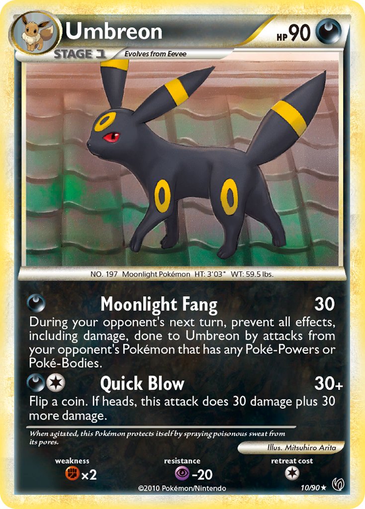 Umbreon (10/90) (Cracked Ice Holo) (Theme Deck Exclusive) [HeartGold & SoulSilver: Undaunted] | Golgari Games