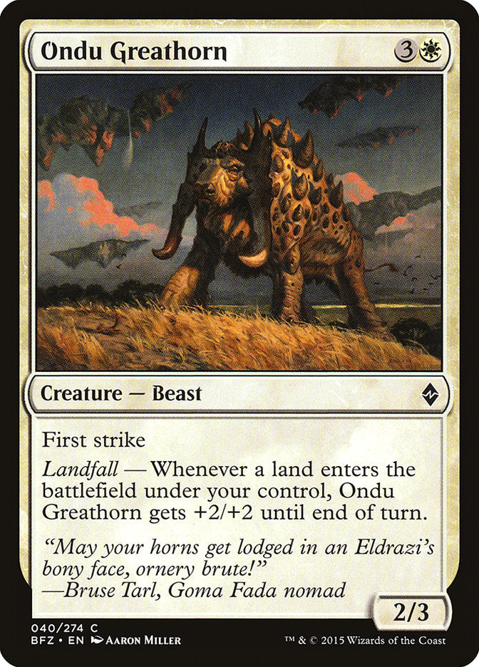 Ondu Greathorn [Battle for Zendikar] | Local Legends