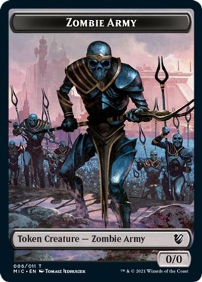 Zombie (005) // Zombie Army Double-sided Token [Innistrad: Midnight Hunt Commander] | Golgari Games