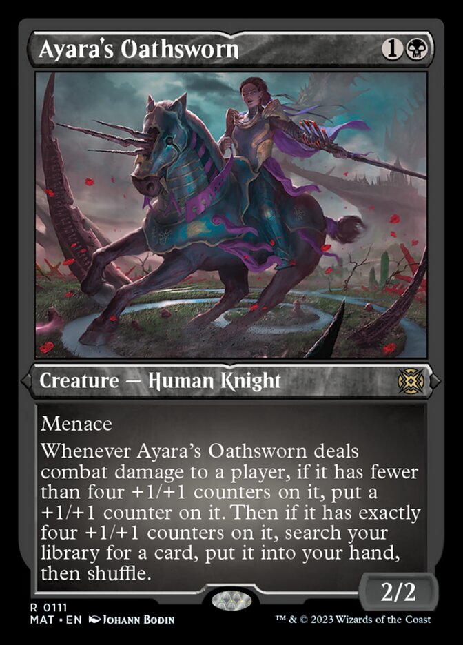 Ayara's Oathsworn (Foil Etched) [March of the Machine: The Aftermath] | Golgari Games