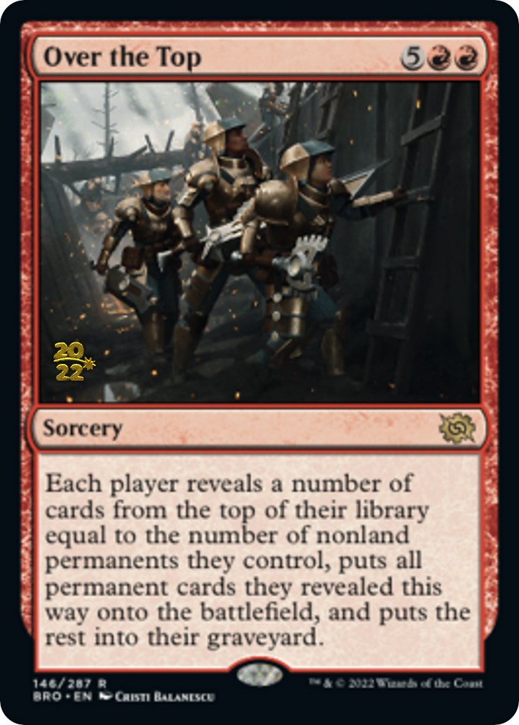 Over the Top [The Brothers' War: Prerelease Promos] | Local Legends