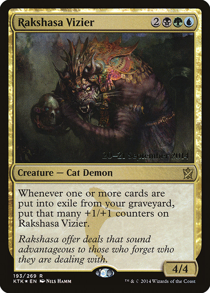 Rakshasa Vizier [Khans of Tarkir Prerelease Promos] | Golgari Games