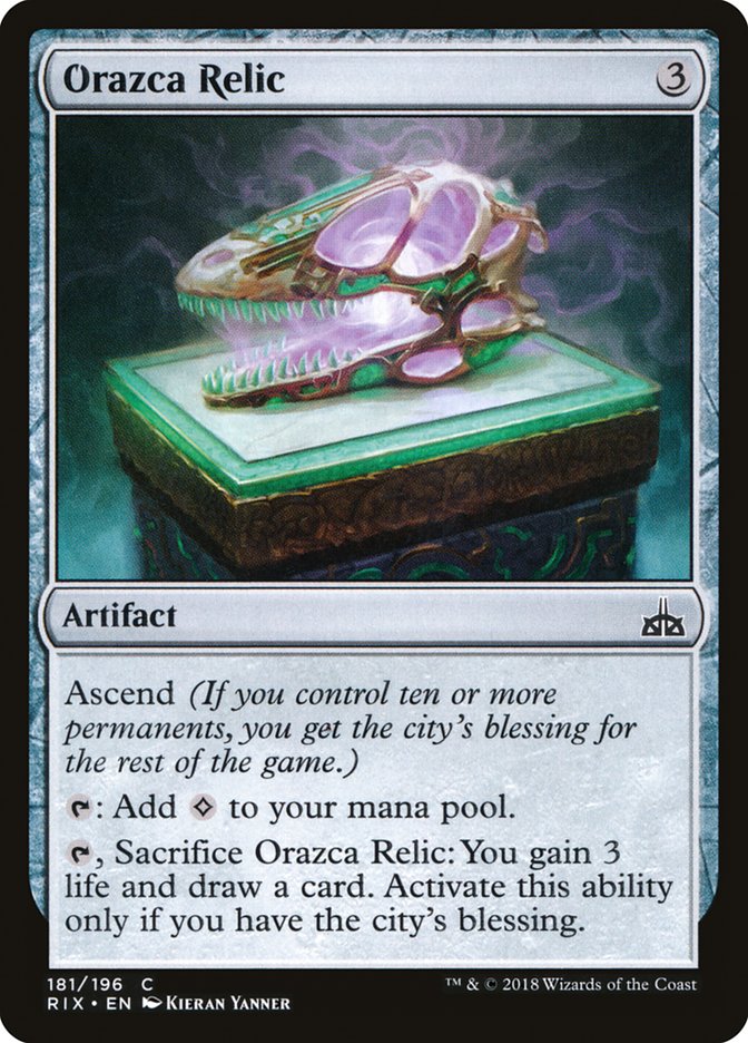 Orazca Relic [Rivals of Ixalan] | Local Legends