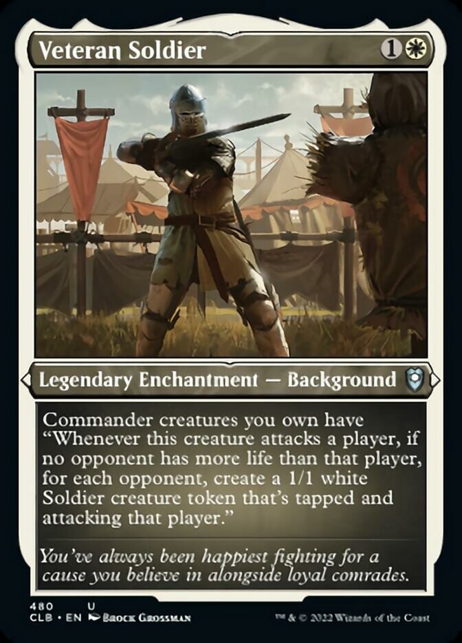 Veteran Soldier (Foil Etched) [Commander Legends: Battle for Baldur's Gate] | Golgari Games