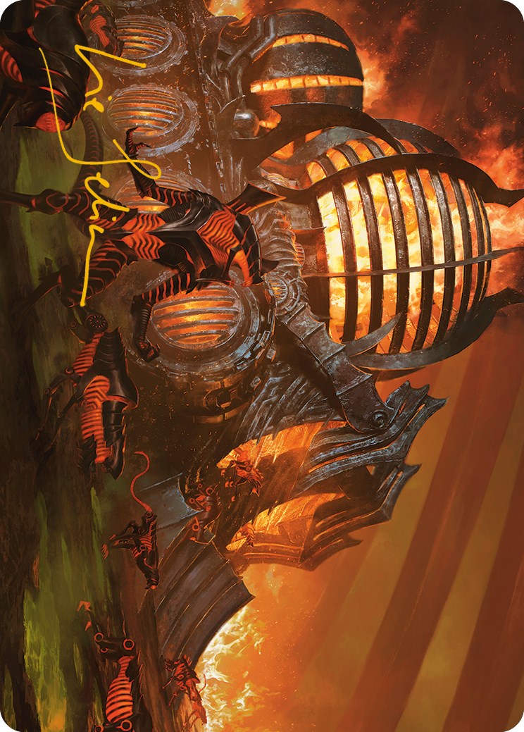 Urabrask's Forge Art Card (Gold-Stamped Signature) [Phyrexia: All Will Be One Art Series] | Local Legends