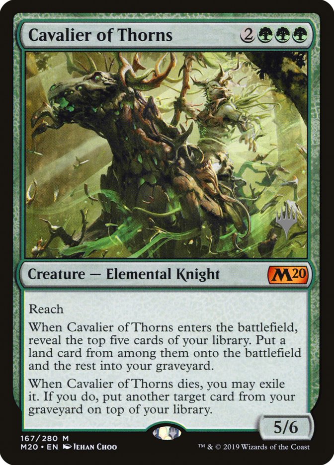 Cavalier of Thorns (Promo Pack) [Core Set 2020 Promos] | Golgari Games