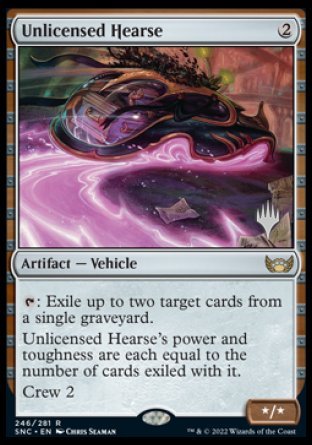 Unlicensed Hearse (Promo Pack) [Streets of New Capenna Promos] | Golgari Games