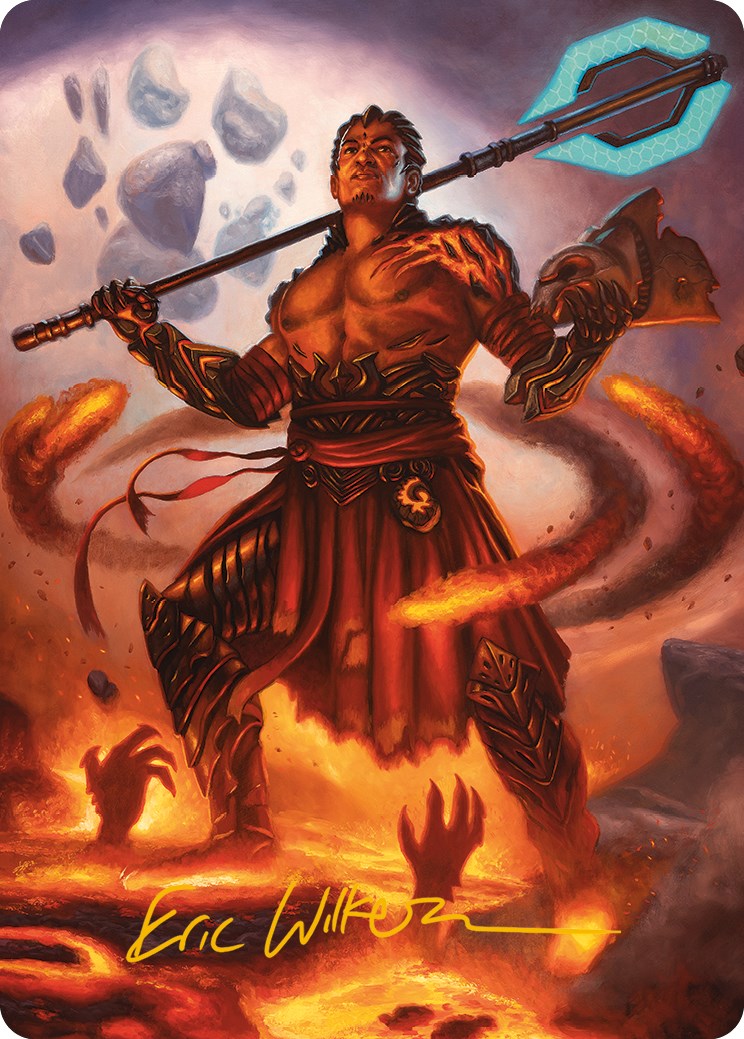 Koth, Fire of Resistance Art Card (Gold-Stamped Signature) [Phyrexia: All Will Be One Art Series] | Local Legends